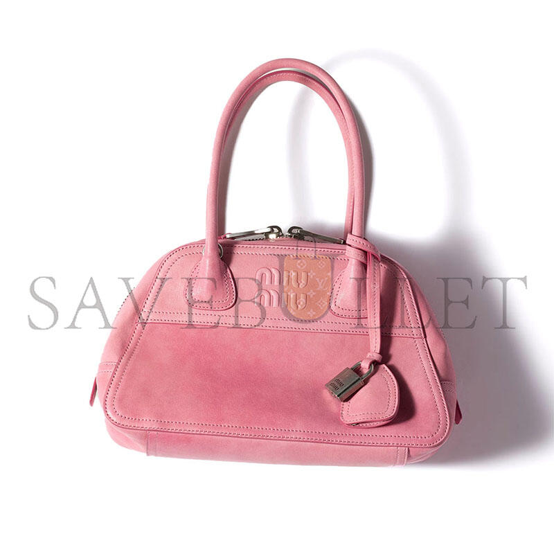 MIU MIU VIVANT NAPPA SOFT LEATHER HANDBAG 5BB200 (28*17*9.5cm)